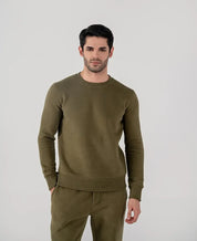 Men's Fleece Sweatshirt (Olive Green)