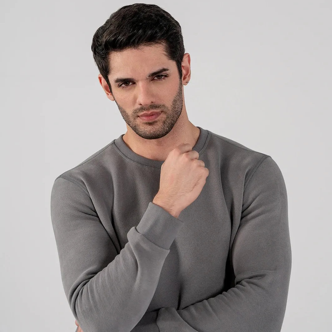 Men's Fleece Sweatshirt Grey