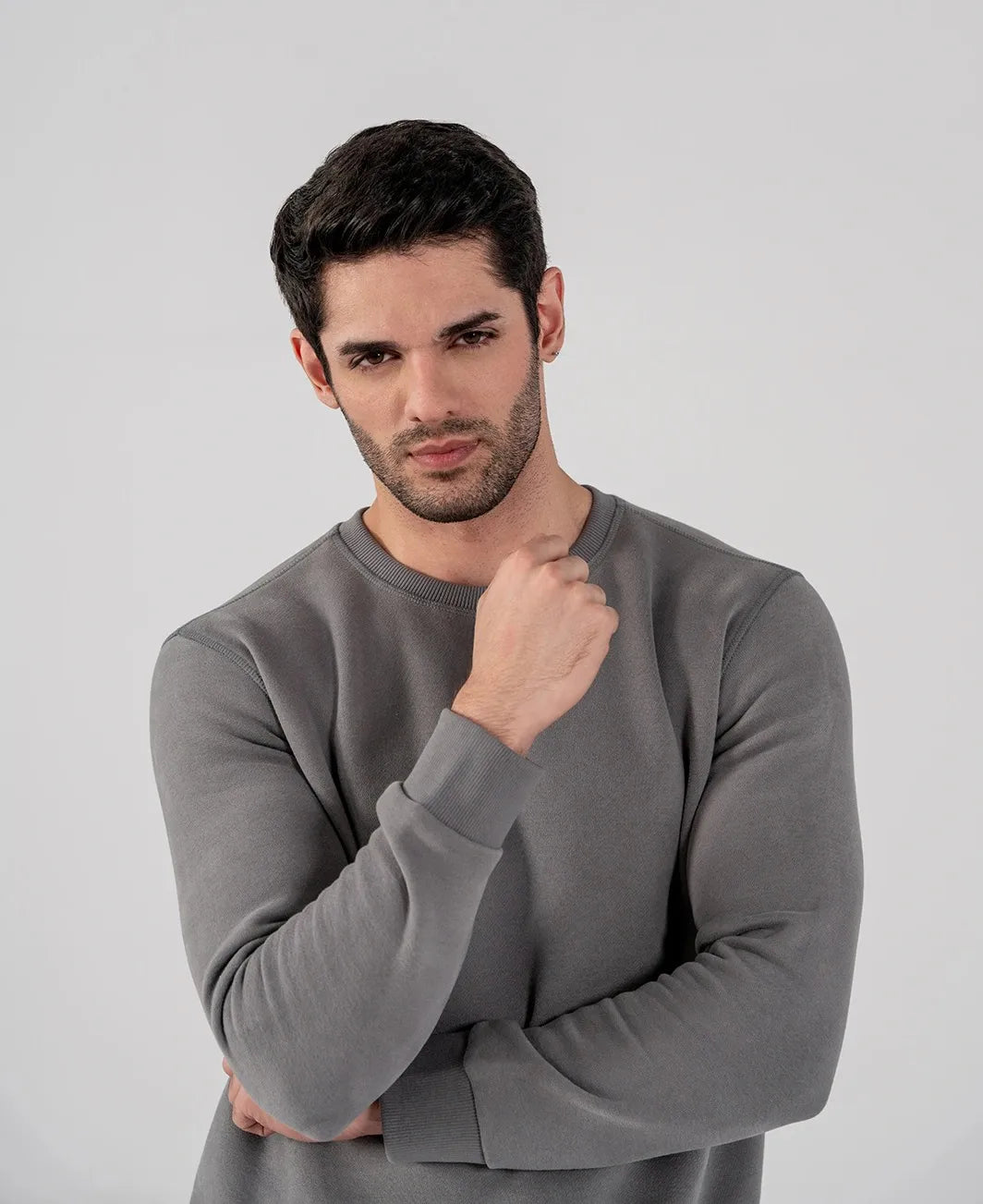 Men's Fleece Sweatshirt Grey