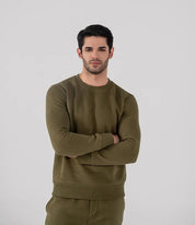 Men's Fleece Sweatshirt (Olive Green)