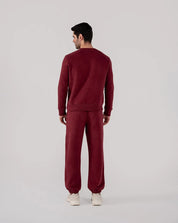 Men's Fleece Sweatshirt (Burgundy)