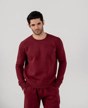 Men's Fleece Sweatshirt (Burgundy)