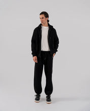 Men's Fleece Zipper Hoodie (Black)