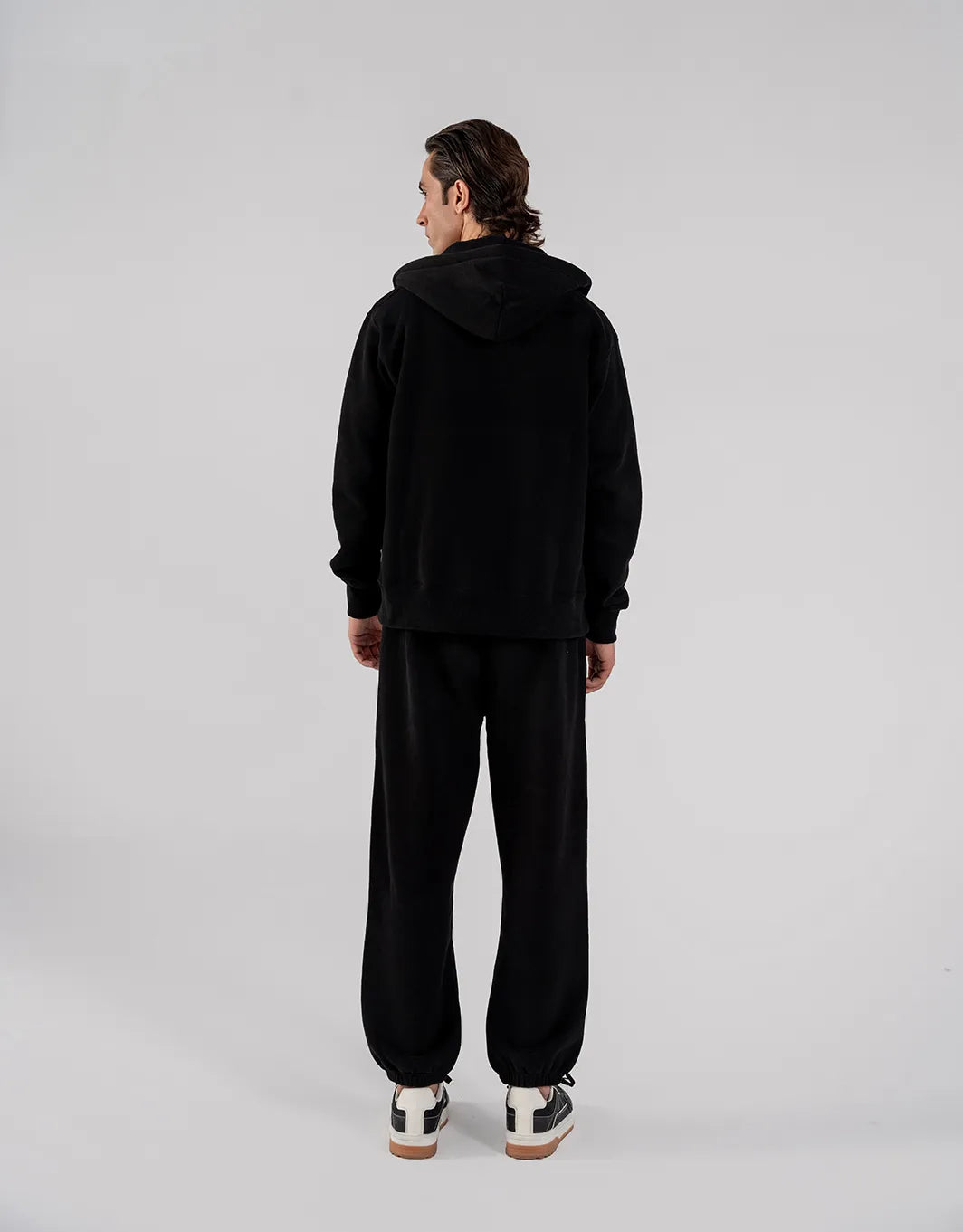 Men's Fleece Zipper Hoodie (Black)