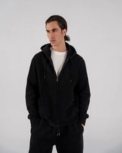 Men's Fleece Zipper Hoodie (Black)