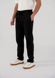 Men's Fleece Straight Cut Trousers (Black)