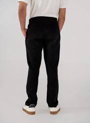 Men's Fleece Straight Cut Trousers (Black)