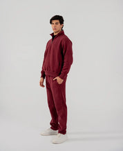 Men's Fleece Half Zipper (Burgundy)