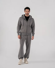 Men's Fleece Zipper Hoodie (Grey)