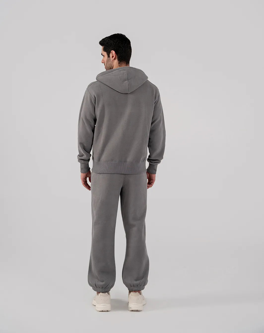 Men's Fleece Zipper Hoodie (Grey)