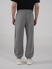 Men's Fleece Elasticated Leg Opening Trousers (Grey)