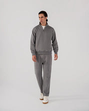 Men's Fleece Half Zipper (Grey)