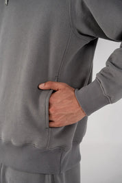 Men's Fleece Half Zipper (Grey)
