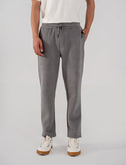 Men's Fleece Straight Cut Trousers (Grey)
