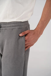 Men's Fleece Straight Cut Trousers (Grey)