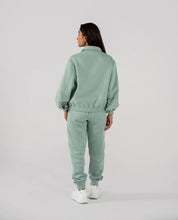 Ladies Collar Zip Jacket (Light Teal)