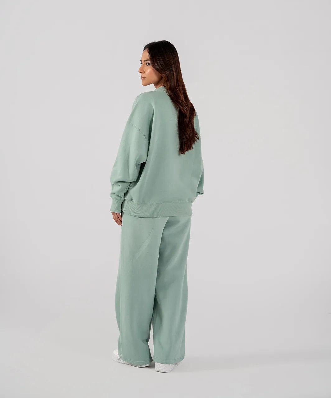 Ladies Fleece Sweatshirt (Light Teal)