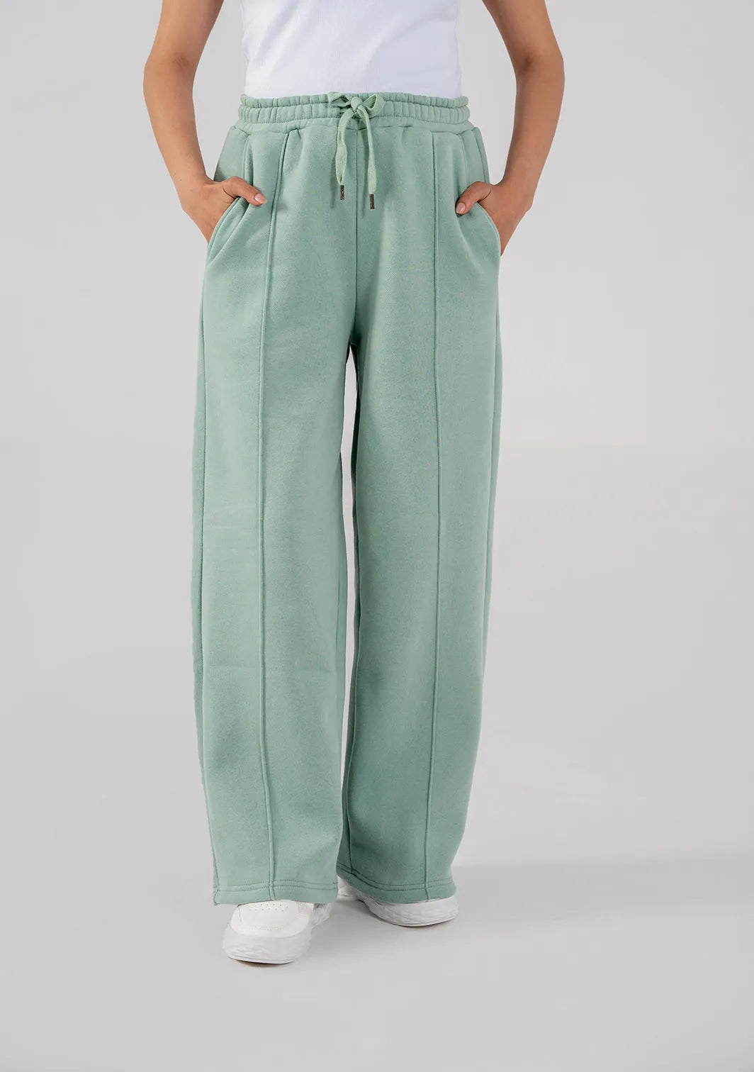 Ladies Fleece Straight Leg Trouser (Light Teal)