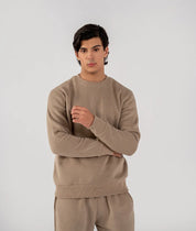 Men's Fleece Sweatshirt (Taupe Brown)