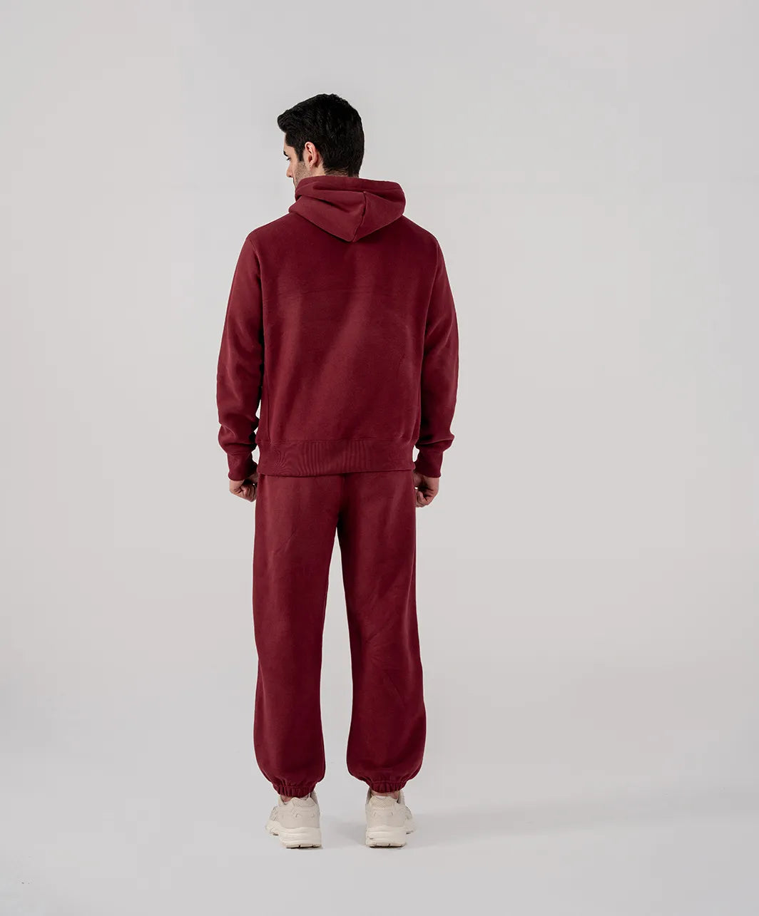 Men's Fleece Hoodie (Burgundy)
