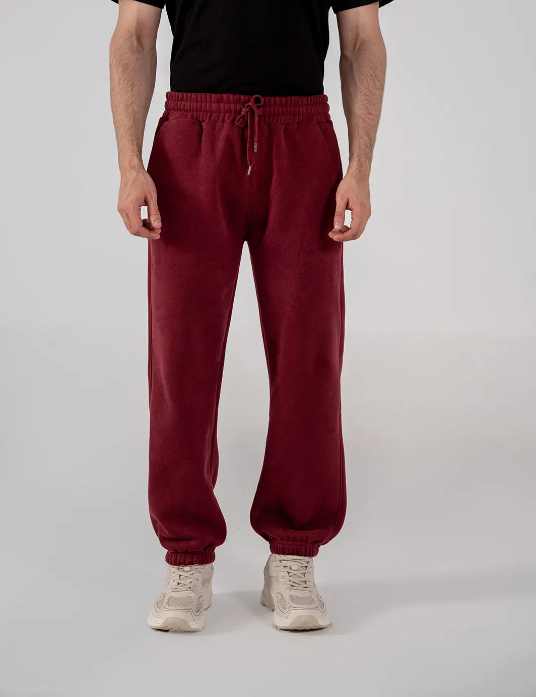 Men's Leg Trousers Burgundy