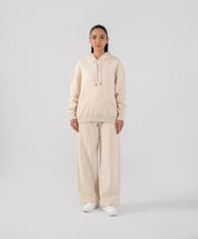 Ladies Fleece Hoodie (Ivory)