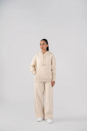 Ladies Fleece Hoodie (Ivory)