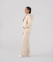 Ladies Fleece Hoodie (Ivory)