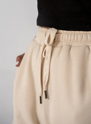 Ladies Fleece Elasticated Trouser (Ivory)