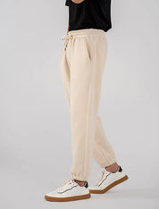 Men's Fleece Elasticated Leg Opening Trousers (Ivory)