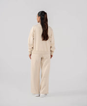 Ladies Fleece Half Zipper (Ivory)