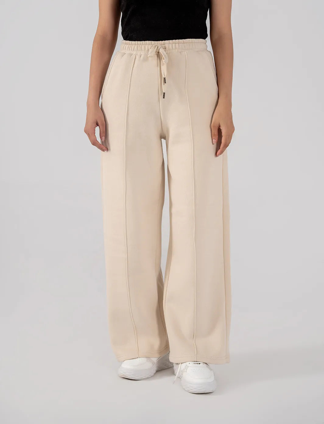 Ladies Fleece Straight Leg Trouser (Ivory)