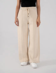 Ladies Fleece Straight Leg Trouser (Ivory)