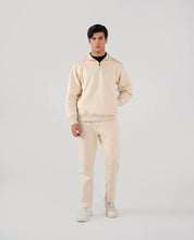 Men's Fleece Half Zipper (Ivory)