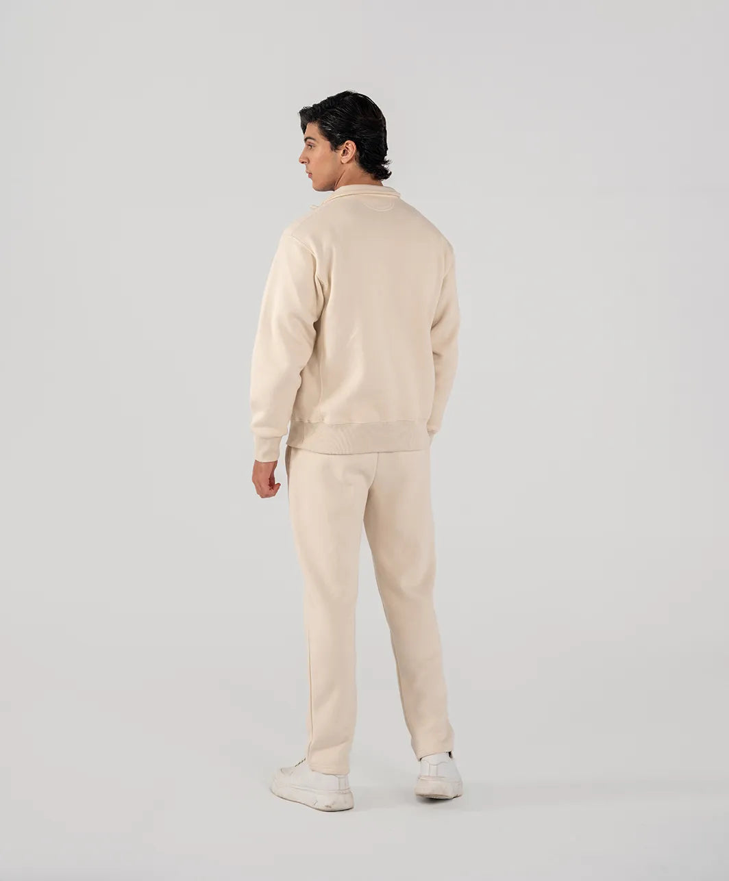 Men's Fleece Half Zipper (Ivory)