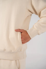 Men's Fleece Half Zipper (Ivory)
