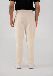 Men's Fleece Straight Cut Trousers (Ivory)