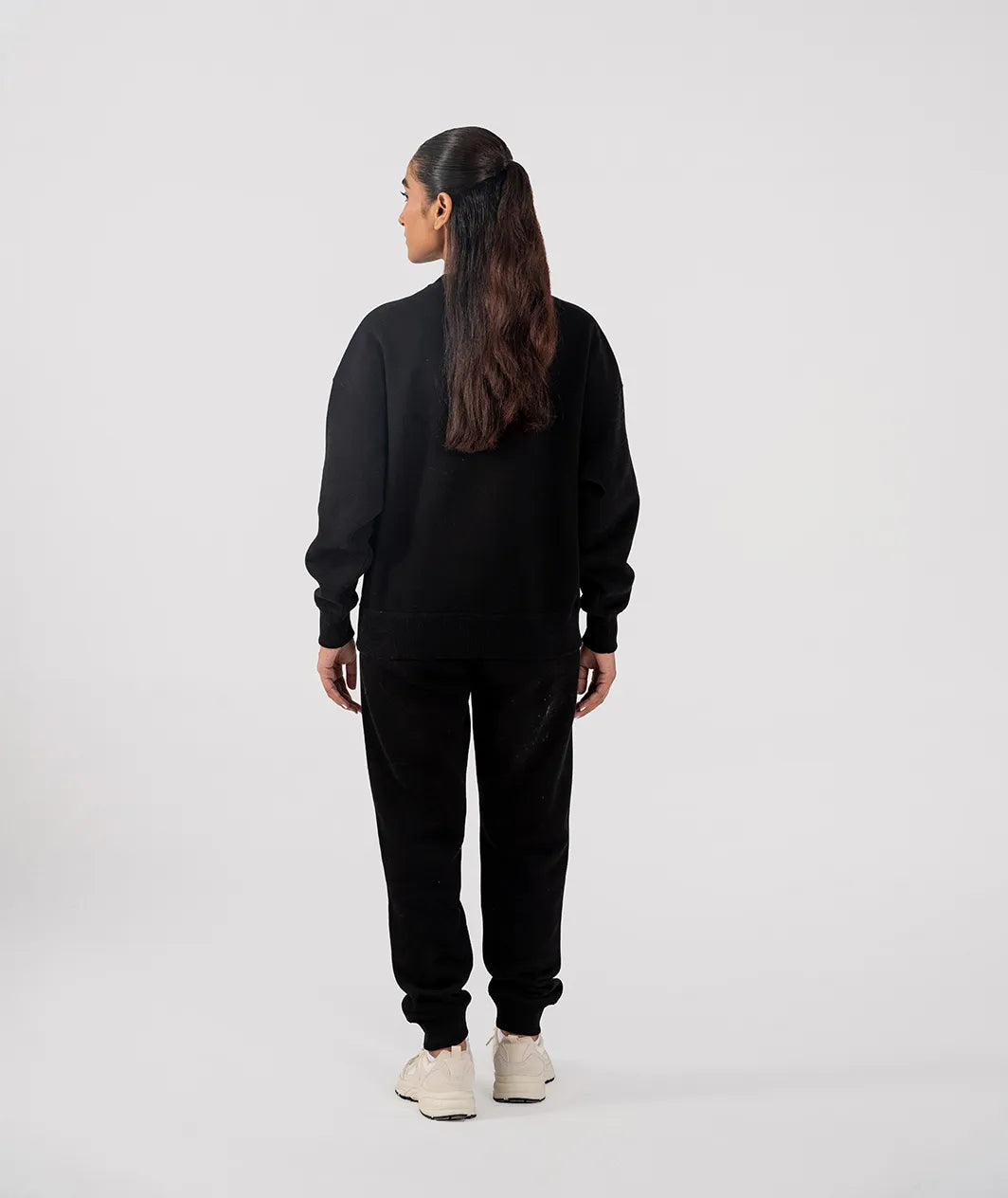 Ladies Fleece Sweatshirt (Black)