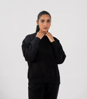 Ladies Fleece Sweatshirt (Black)