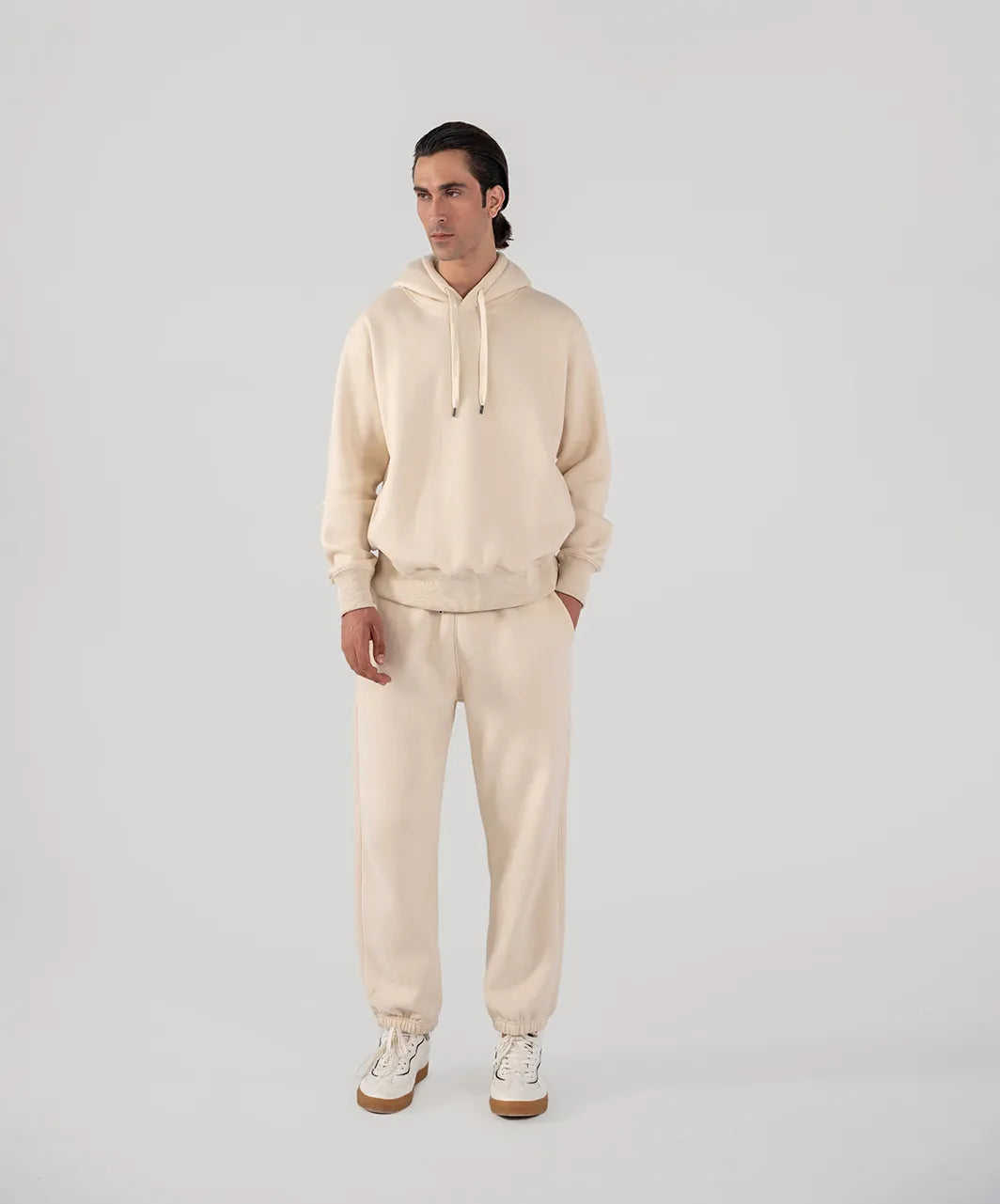 Men's Fleece Hoodie (Ivory)