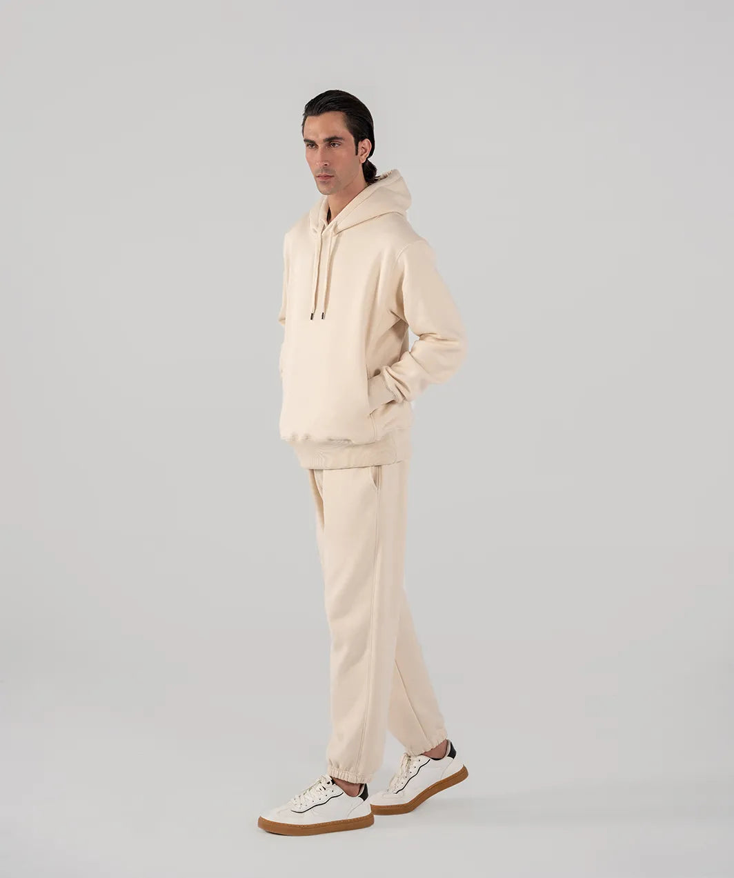 Men's Fleece Hoodie (Ivory)