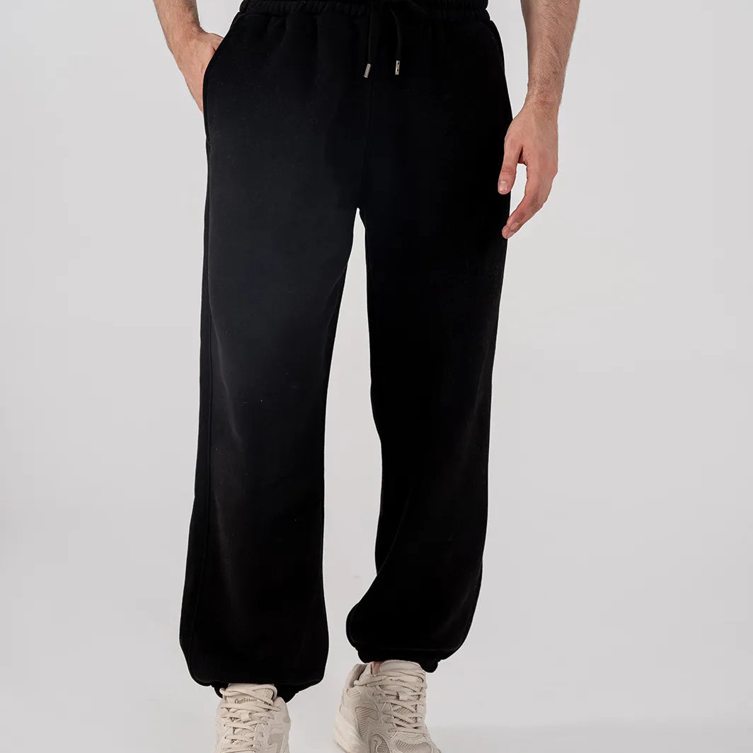 Men's Fleece Leg Trousers Black