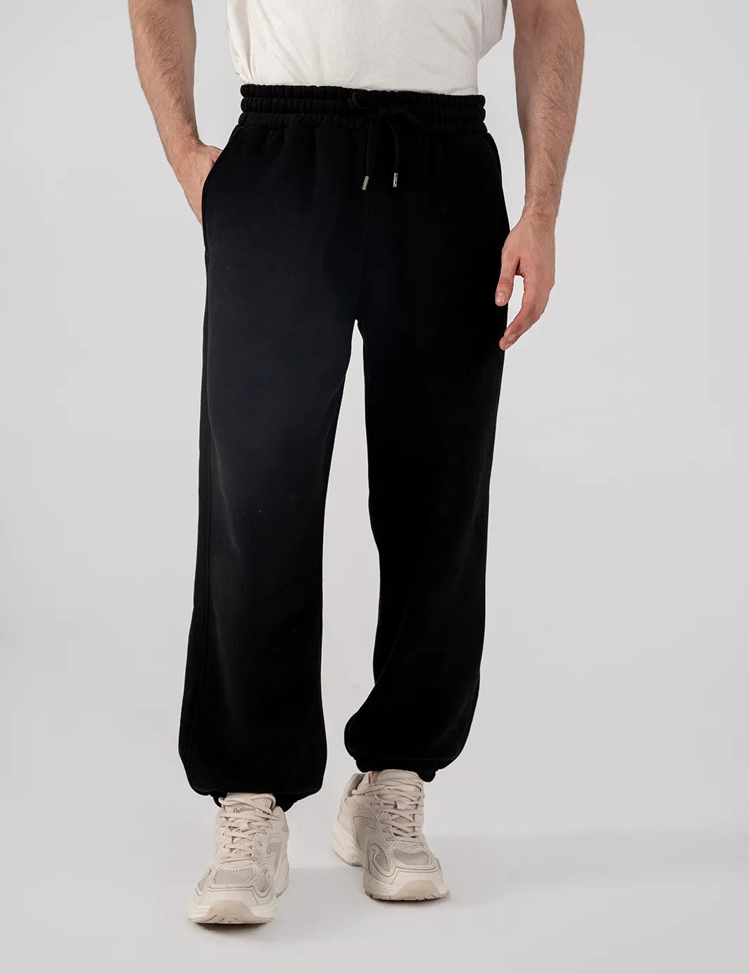 Men's Fleece Leg Trousers Black