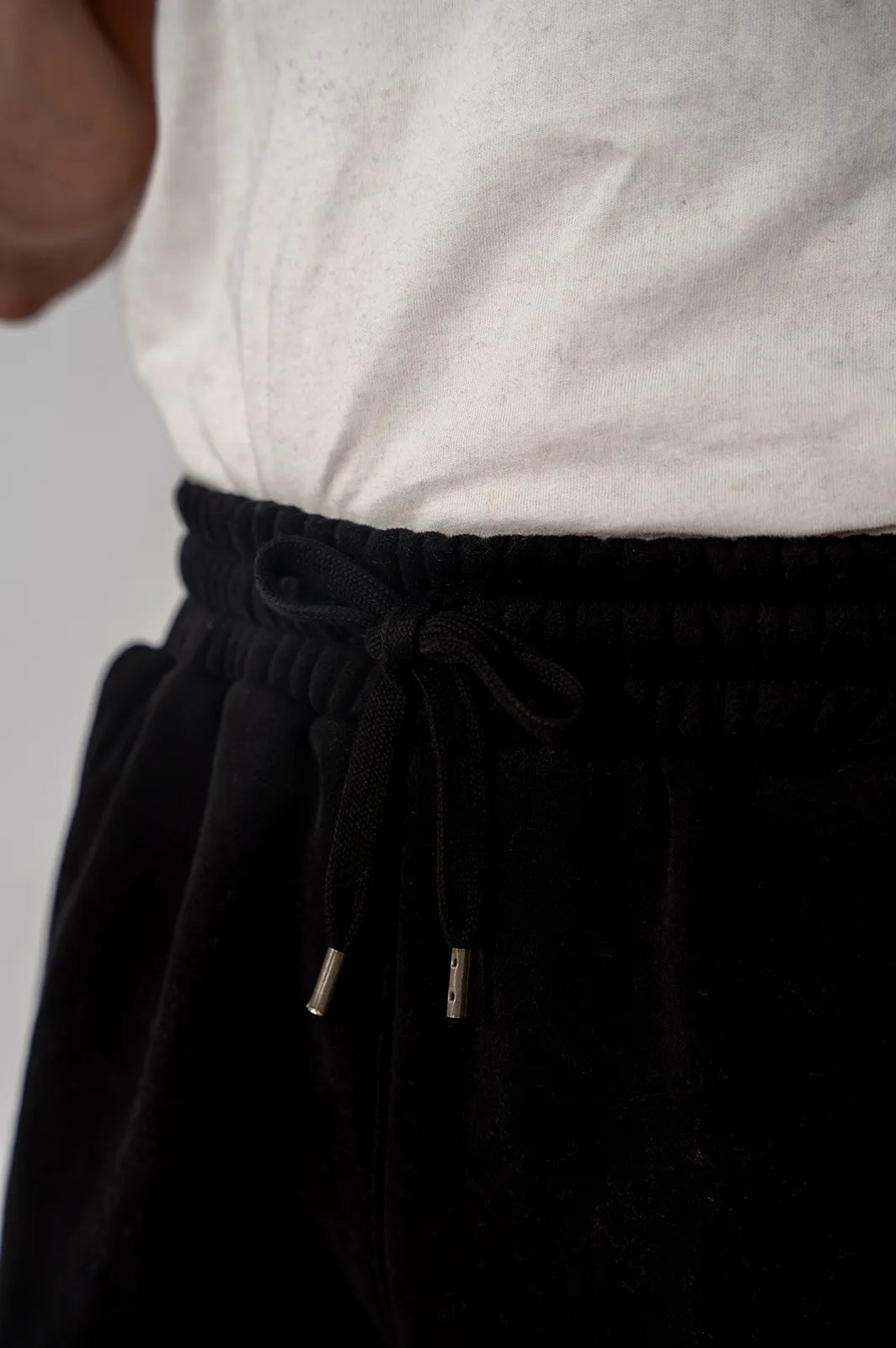 Men's Fleece Elasticated Leg Opening Trousers (Black)