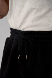 Men's Fleece Elasticated Leg Opening Trousers (Black)