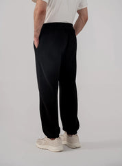 Men's Fleece Elasticated Leg Opening Trousers (Black)