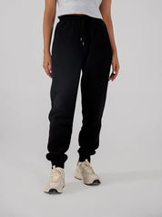 Ladies Fleece Elasticated Trouser (Black)