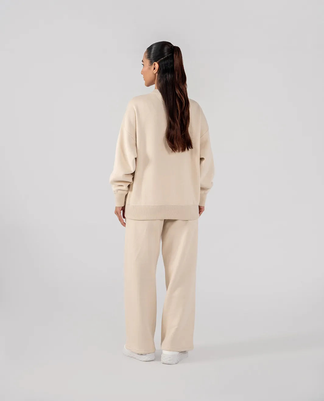 Ladies Fleece Sweatshirt (Ivory)