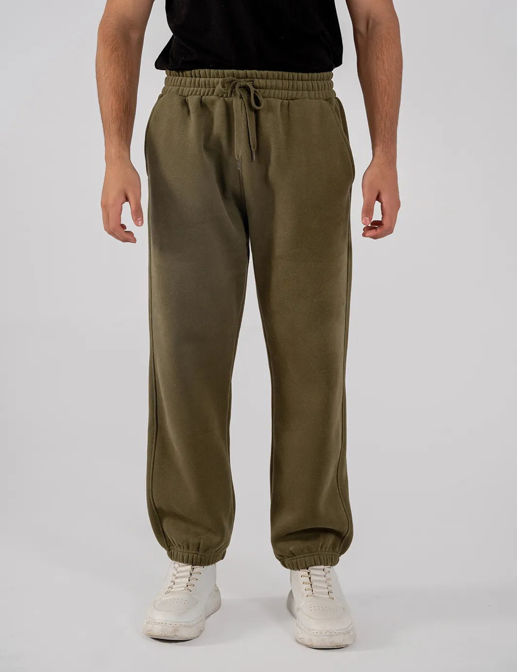 Men's Fleece Trousers Olive Green