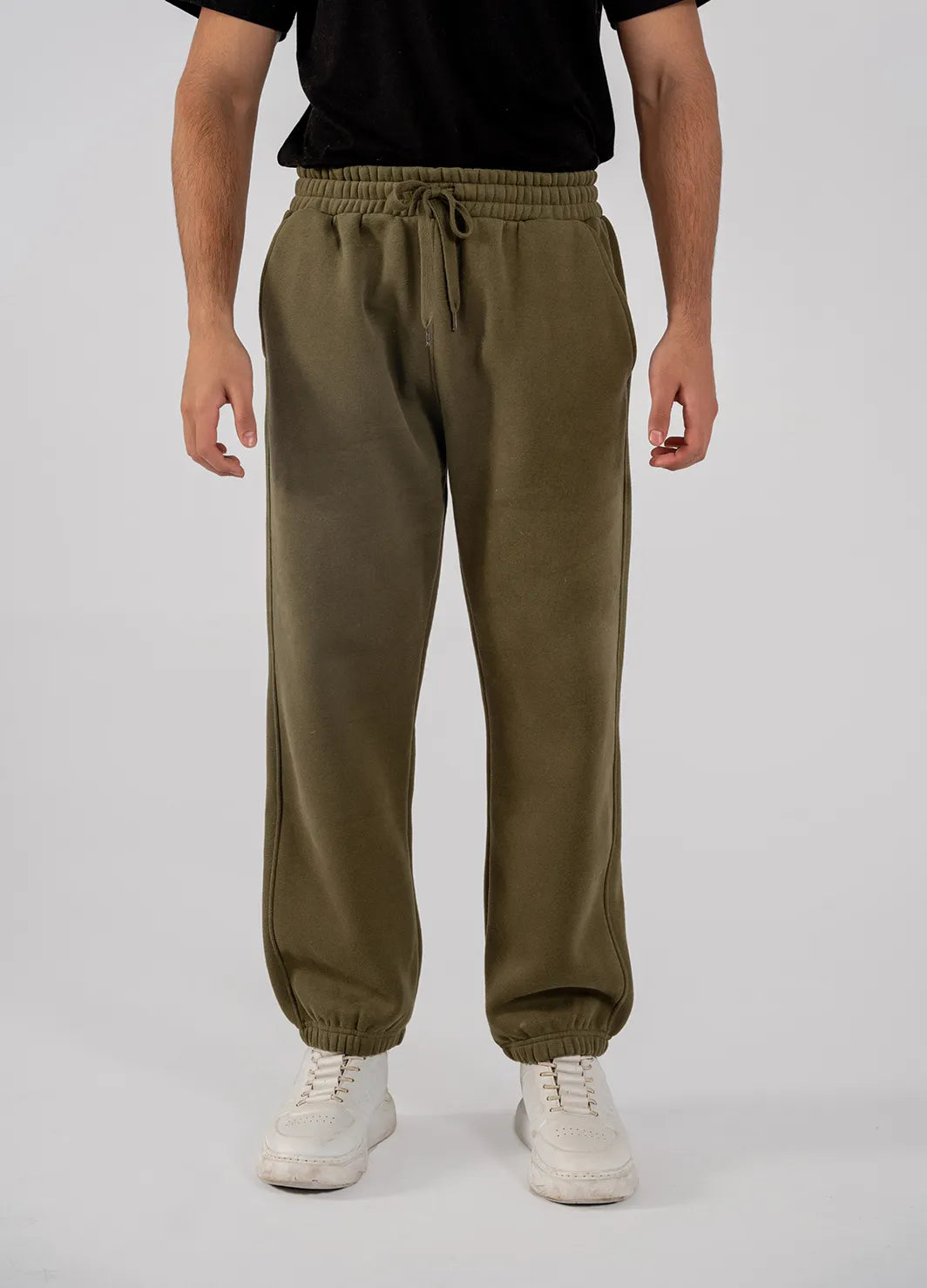 Men's Fleece Trousers Olive Green